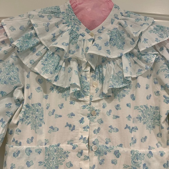 India Amory mid length dress worn 2 times. great details. short puff sleeves - Picture 4 of 10